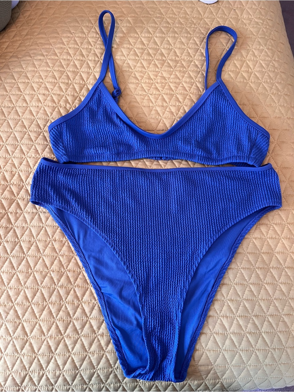aerie Cobalt Blue Scoop Bikini Set